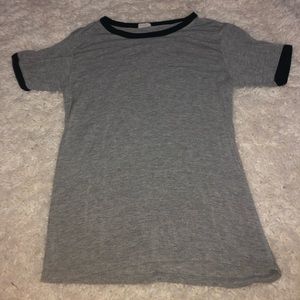 grey shirt with a fun twist